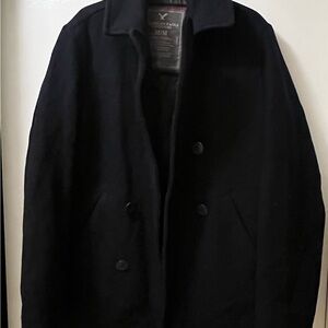 American Eagle Outfitters Men's Dark Pea Coat